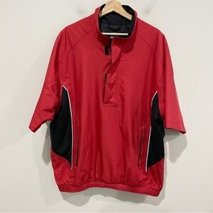 FOOTJOY Dry Joys Windbreaker Short Sleeve Golf Jacket Pullover Size Large